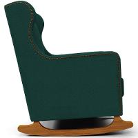 Poltrona De Amamentação Com Balanço Mavie L02 Bouclê Verde - Lyam Decor