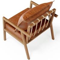 Poltrona Decorativa Para Sala De Estar E Living Alícia B04 Couríssimo Camel - 2