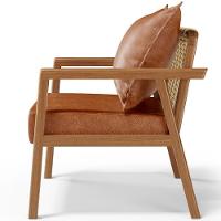 Poltrona Decorativa Para Sala De Estar E Living Alícia B04 Couríssimo Camel - 3