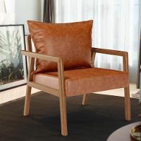 Poltrona Decorativa Para Sala De Estar E Living Alícia B04 Couríssimo Camel - 7