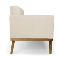 Poltrona Base De Madeira Fixa Castanho Kit 2 Elisa Corino D03 - D'rossi Cor Bege - 7