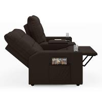 Poltrona Do Papai Reclinável Cinema 2 Lugares Manual Baú Usb Haifa F05 Facto Marrom - Lyam Decor - 3