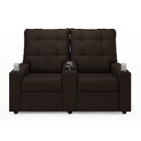 Poltrona Do Papai Reclinável Cinema 2 Lugares Manual Baú Usb Haifa F05 Facto Marrom - Lyam Decor - 6