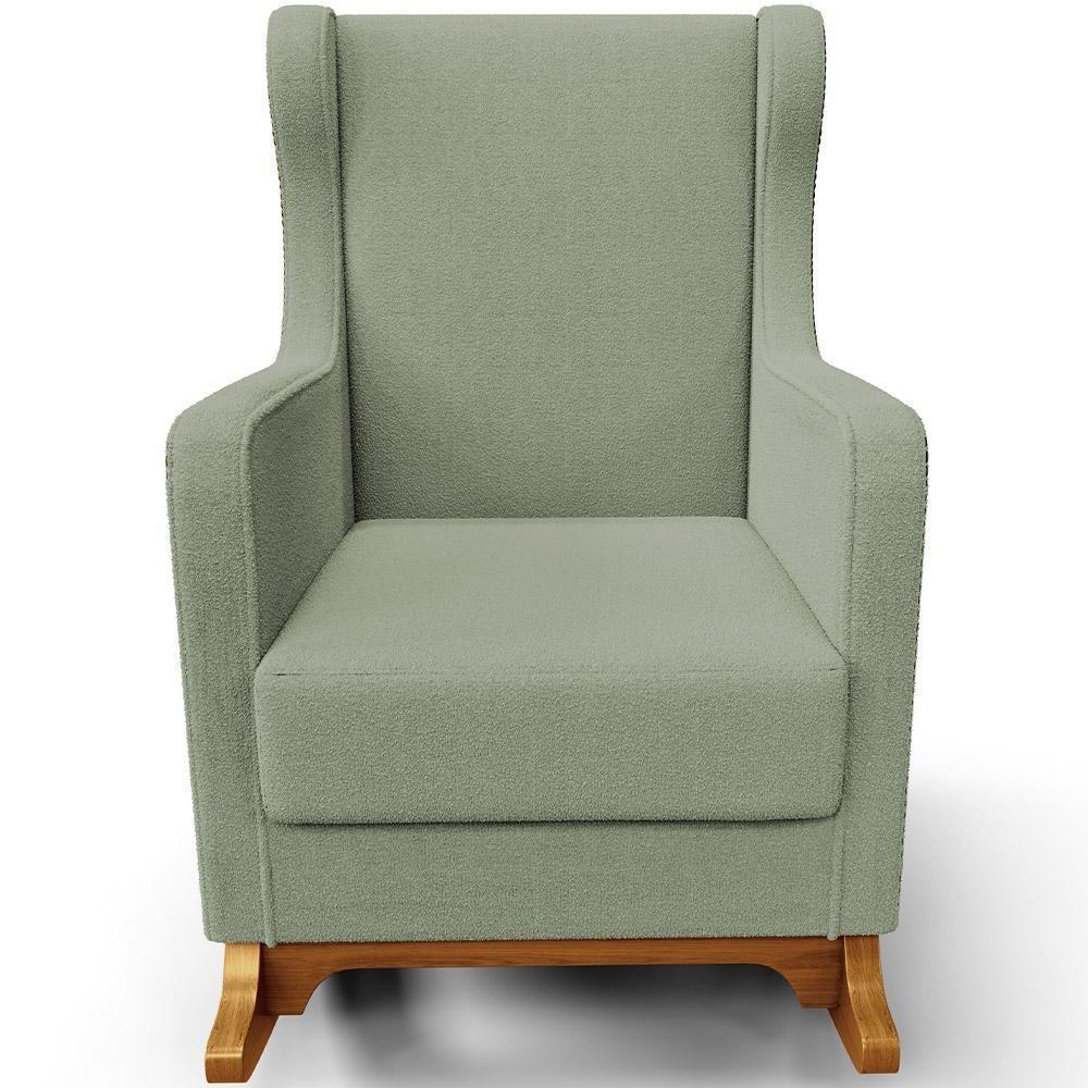 Poltrona De Amamentação Com Balanço Mavie L02 Bouclê Oliva - Lyam Decor - 5