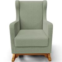 Poltrona De Amamentação Com Balanço Mavie L02 Bouclê Oliva - Lyam Decor - 5