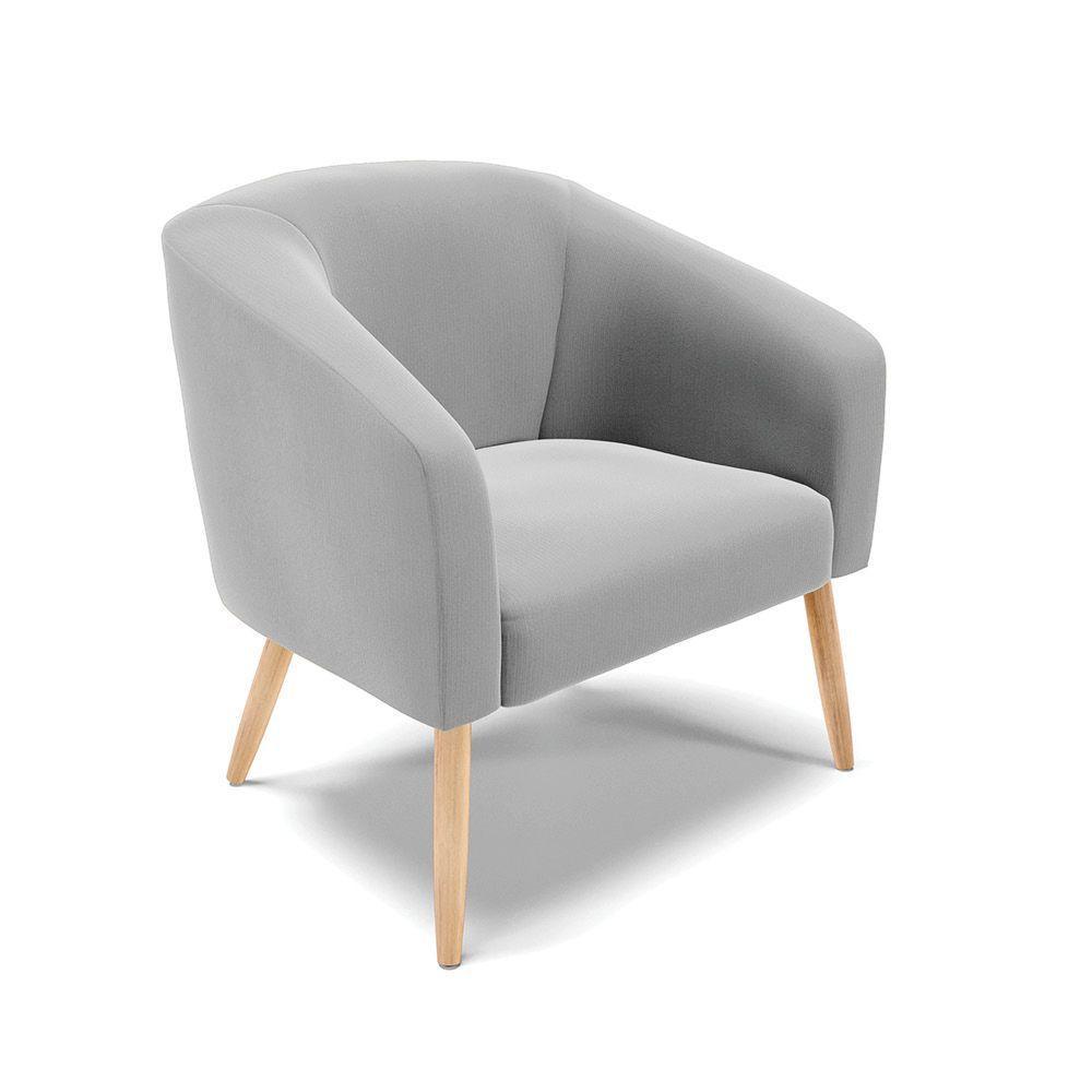 Kit 01 Namoradeira 02Lug E 01 Poltrona Stella Natural Cinza - 6