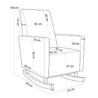 Poltrona De Amamentação Com Balanço E Puff Ravena W01 Bouclê Verde - Lyam Decor