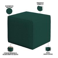 Poltrona De Amamentação Com Balanço E Puff Ravena W01 Bouclê Verde - Lyam Decor - 5