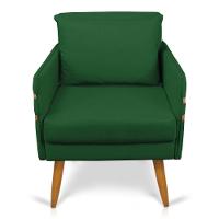 Poltrona Mari Suede Pés Palito Castanho - D'Rossi Verde - 6