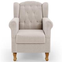 Poltrona De Amamentação Yara P02 Com Puff Paris Luis Xv L02 Bouclê Creme - Lyam Decor - 3