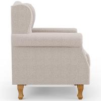 Poltrona De Amamentação Yara P02 Com Puff Paris Luis Xv L02 Bouclê Creme - Lyam Decor - 5