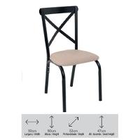 Conjunto De Mesa Com 6 Cadeiras Para Cozinha Tampo Retangular Vidro Karina Ciplafe Preto - 5