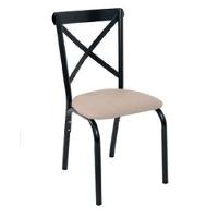 Conjunto De Mesa Com 6 Cadeiras Para Cozinha Tampo Retangular Vidro Karina Ciplafe Preto - 6