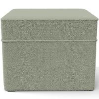 Poltrona De Amamentação Com Balanço E Puff Mavie L02 Bouclê Oliva - Lyam Decor - 6