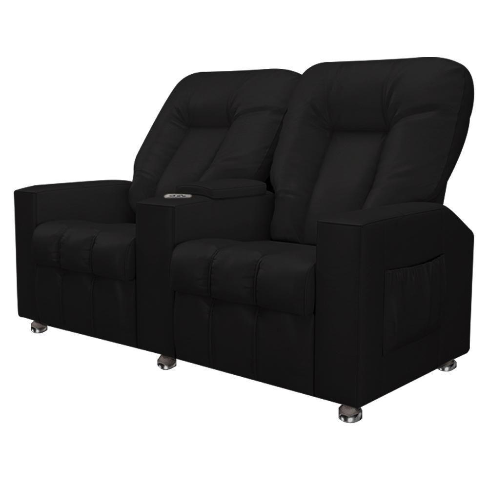 Poltrona Reclinável 2 Lugares Sala De Cinema Romeo F05 Facto Preto - 1