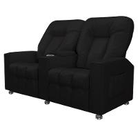 Poltrona Reclinável 2 Lugares Sala De Cinema Romeo F05 Facto Preto - 1