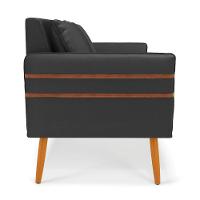 Namoradeira 02 Lugares Mari Corino Pés Palito Castanho Preto - 6