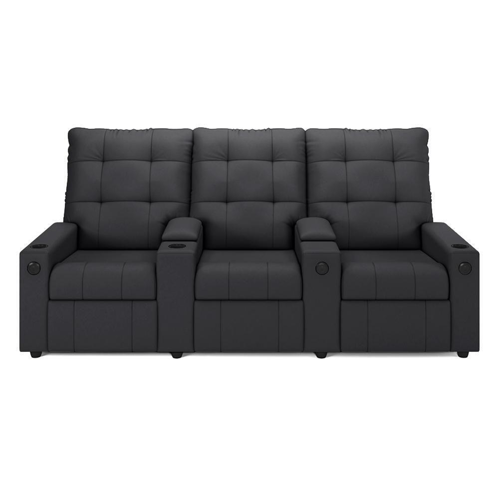 Poltrona Do Papai Reclinável Cinema 3 Lugares Manual Baú Usb Haifa F05 Veludo Cinza G - Lyam Decor - 5