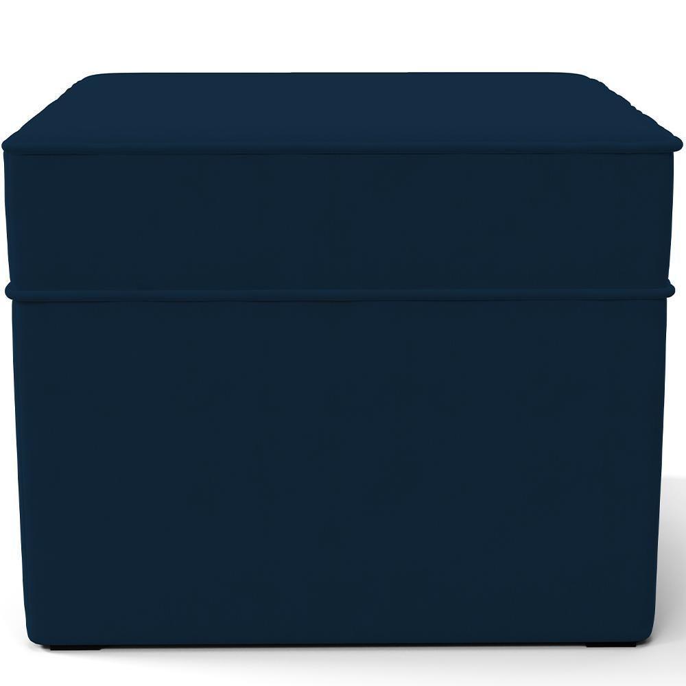 Poltrona De Amamentação Com Balanço E Puff Mavie L02 Suede Azul Marinho - Lyam Decor - 6