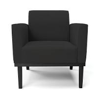 Kit 2 Poltronas Decorativas Pés Fixo Em Madeira Preto Veludo Preto - 2