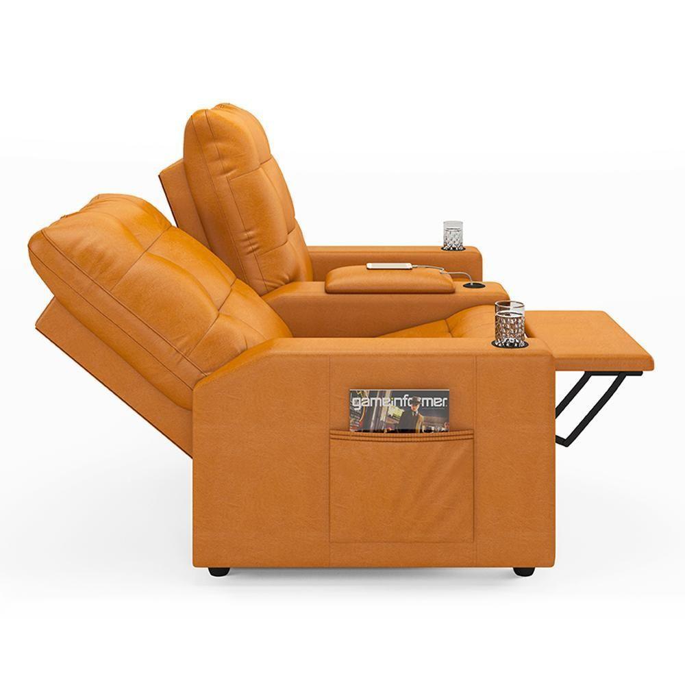 Poltrona Do Papai Reclinável Cinema 2 Lugares Manual Baú Usb Haifa F05 Facto Whisky - Lyam Decor - 3