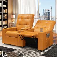 Poltrona Do Papai Reclinável Cinema 2 Lugares Manual Baú Usb Haifa F05 Facto Whisky - Lyam Decor - 6