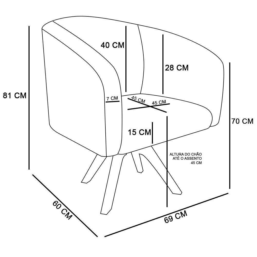 Kit 1 Namoradeira E 1 Poltrona Base Madeira A26 Grafite - 2