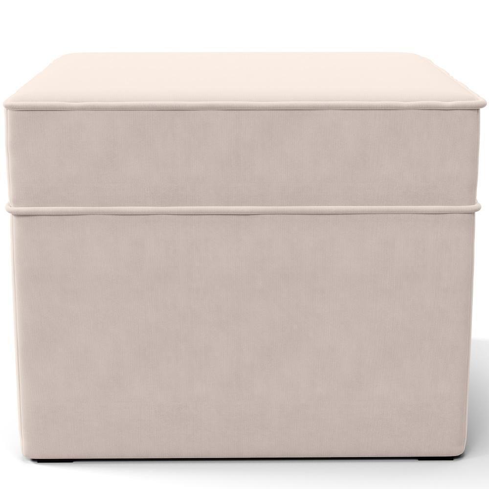 Poltrona De Amamentação Com Balanço E Puff Mavie L02 Suede Bege - Lyam Decor - 6