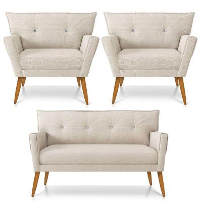 Kit Namoradeira E 02 Poltronas Anitta D'rossi A27 Areia