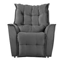 Poltrona Do Papai Reclinável King Veludo Shop Das Cabeceiras Cinza Chumbo