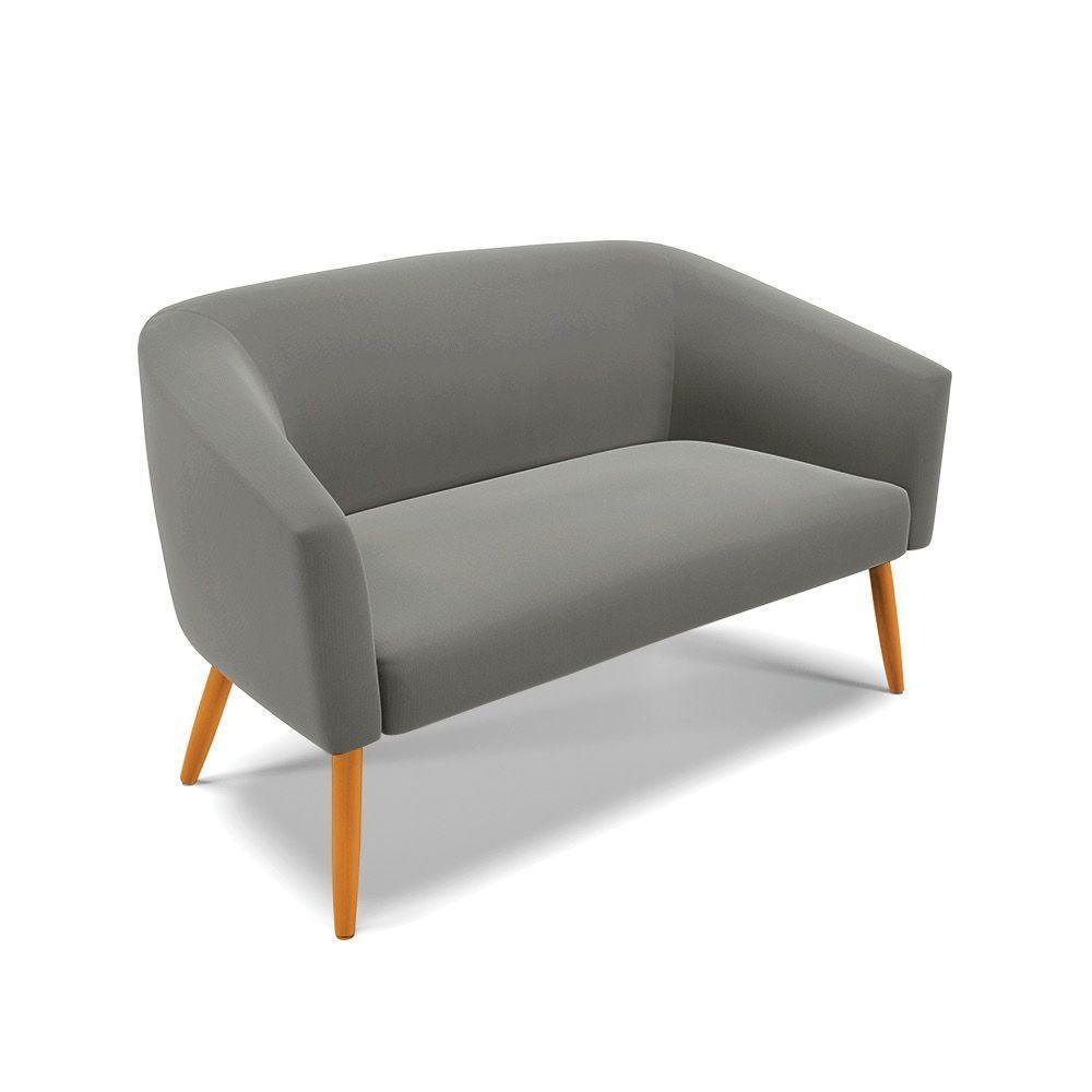 Kit 1 Namoradeira E 2 Poltronas Base Madeira Grafite - 7