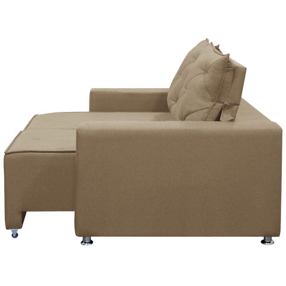 Sofá Retrátil 2 Lugares Bariloche 1.80cm Shop Das Cabeceiras Capuccino - 3