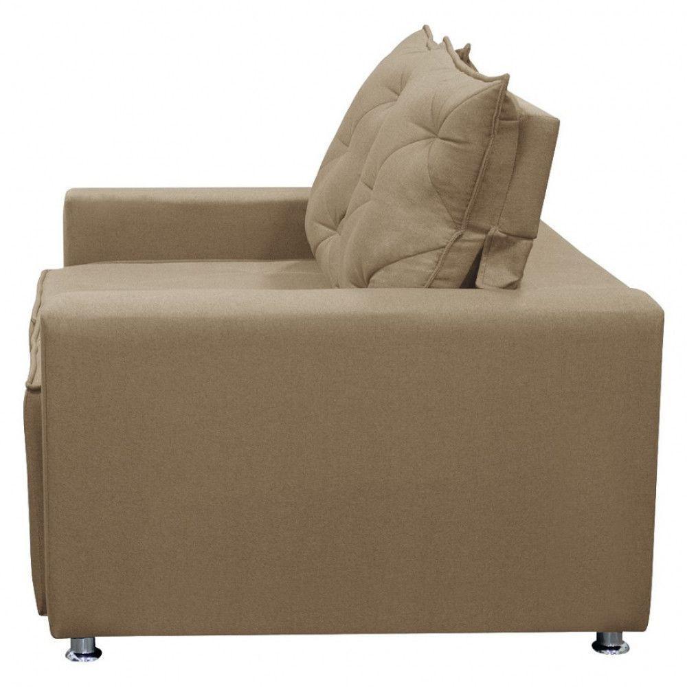 Sofá Retrátil 2 Lugares Bariloche 1.80cm Shop Das Cabeceiras Capuccino - 4
