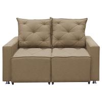Sofá Retrátil 2 Lugares Bariloche 1.80cm Shop Das Cabeceiras Capuccino - 1