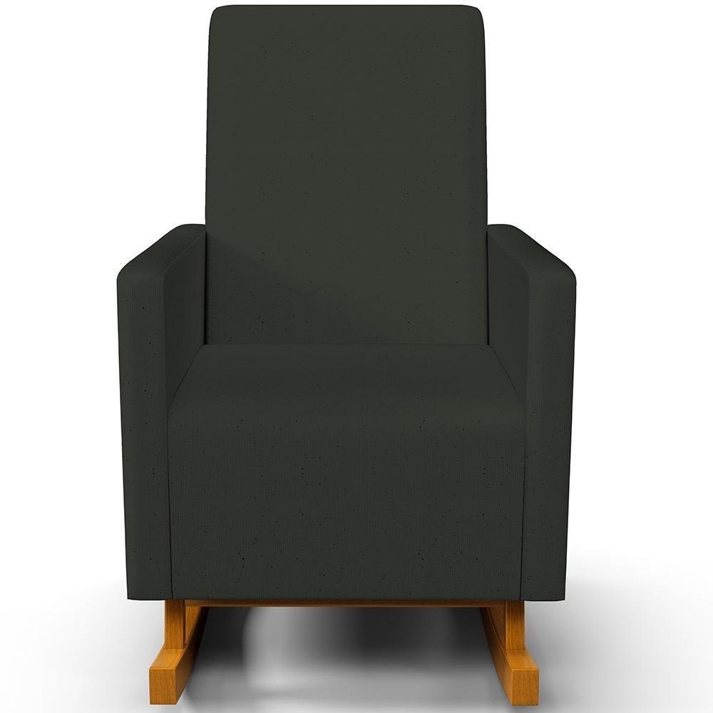 Poltrona De Amamentação Com Balanço E Puff Ravena W01 Linho Verde Musgo - Lyam Decor - 3