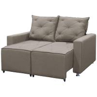 Sofá Retrátil 2 Lugares Bariloche 1.60cm Shop Das Cabeceiras Carvalho - 2