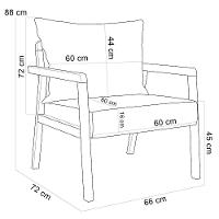 Kit 02 Poltronas Decorativa Para Sala De Estar Alícia B04 Linho Cinza