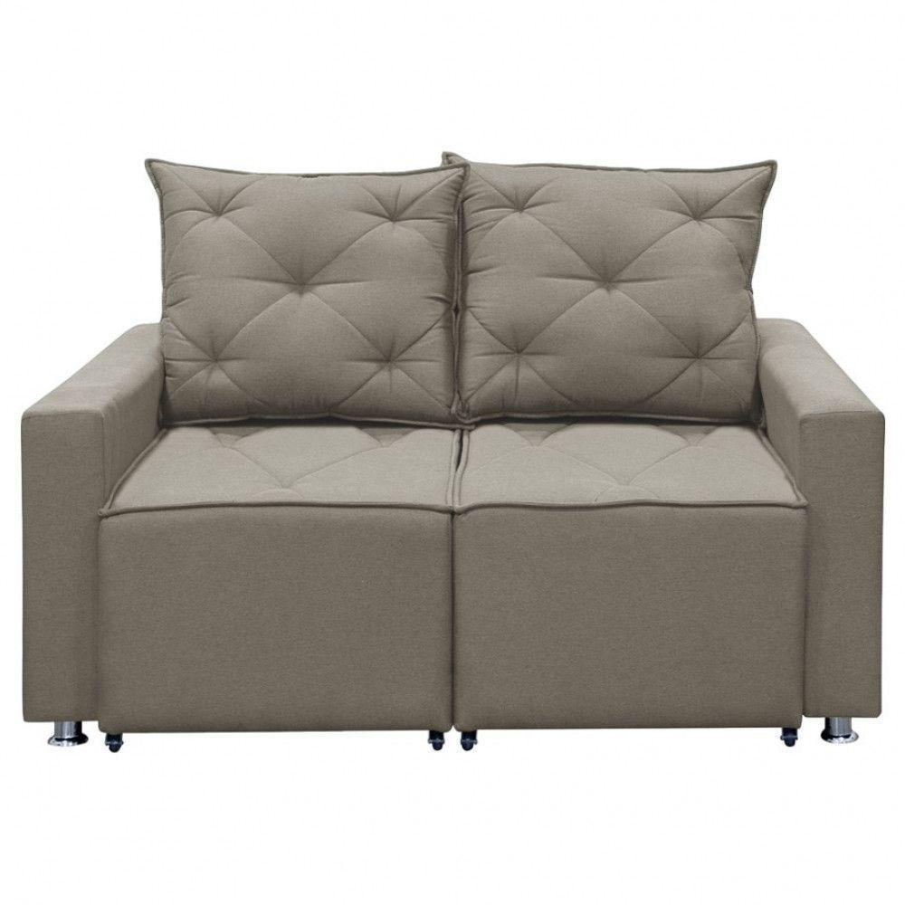 Sofá Retrátil 2 Lugares Bariloche 1.80cm Shop Das Cabeceiras Carvalho - 1