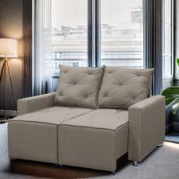 Sofá Retrátil 2 Lugares Bariloche 1.80cm Shop Das Cabeceiras Carvalho - 6