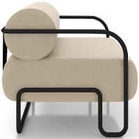 Kit 02 Poltronas Decorativa Pés Industrial Moscou K01 Veludo Bege - Lyam Decor - 2