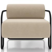 Kit 02 Poltronas Decorativa Pés Industrial Moscou K01 Veludo Bege - Lyam Decor - 5