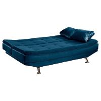 Sofá Cama Valencia 3 Lugares Reclinável Azul Speciale Home Azul - 3