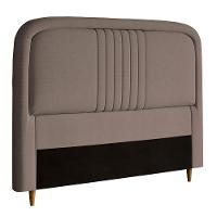 Cabeceira Casal Estofada Veloplus Chicago Dobuê Mascavo - 1