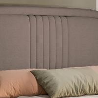 Cabeceira Casal Estofada Veloplus Chicago Dobuê Mascavo - 5