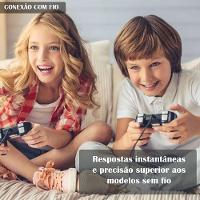 Manete De Ps2 Dualshock Com Fio Vibração Controle Analógico Confortável E Resistente - 3