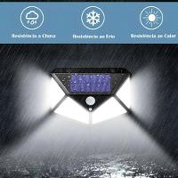 Luminária Solar De Parede 100 Leds De Luz Branca Lâmpada Com Sensor De Movimento Jardim E Quintal - 3