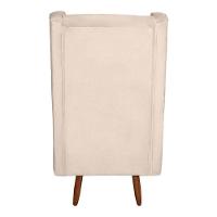 Poltrona Amamentação Aquila Com Puff Veludo Off Pés Palito - Fratello