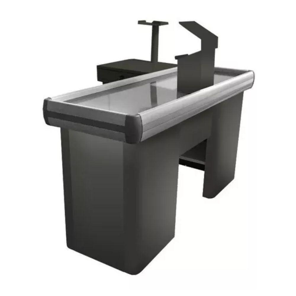 Caixa Supermercado Empacotador Preto 1,50m Check Out E Balança 30kg Urano Bivolt - 2