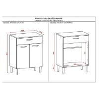 Balcão Multiuso Ambiente Diamante Branco Supremo - Kits Paraná - 2