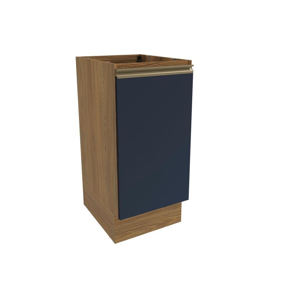 Balcão Celeste Kappesberg 100% Mdf 1 Porta Nogueira/azul 40cm - 1